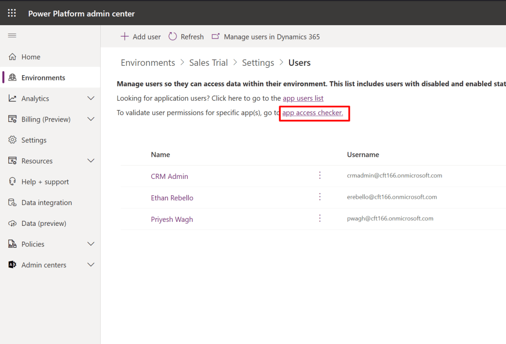 App Access Checker in Power Platform Admin Center | D365 Demystified