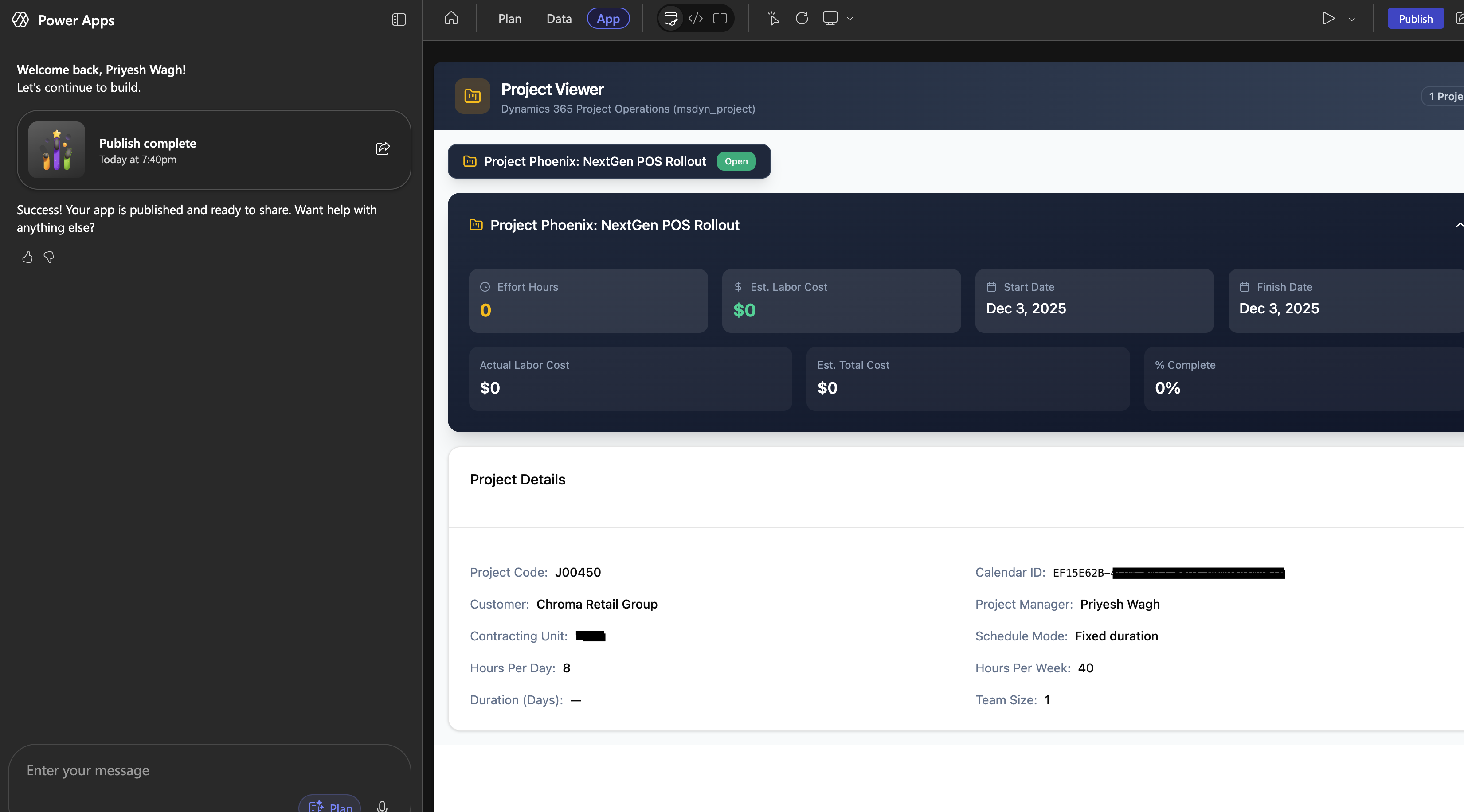Power Apps Vibe Coded Experience [Preview]